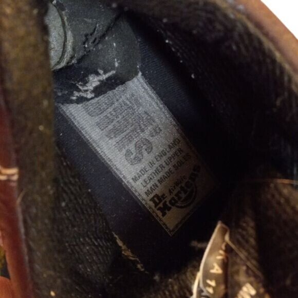 Dr. Martens UK 7 US 9 Brown Leather Lace-Up Ankle Boots 8542 Y2K Chunky Vintage - Picture 11 of 11